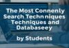 Öğrencilerin En Çok Kullandığı Arama Teknikleri ve Veri Tabanları The Most Commonly Used Search Techniques and Databases by Students