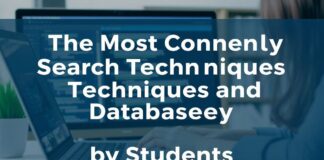 Öğrencilerin En Çok Kullandığı Arama Teknikleri ve Veri Tabanları The Most Commonly Used Search Techniques and Databases by Students